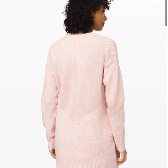 Lululemon Restful Intention Cashmere Wool Blend Sweater Dress - Blush Pink - XS - Picture 2 of 15